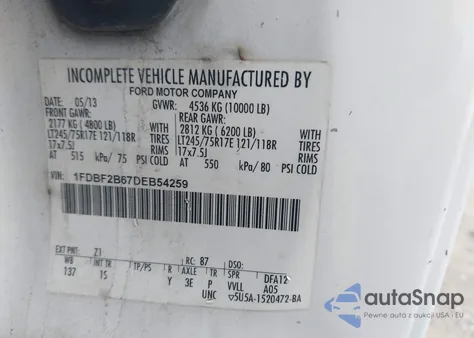 2013 Ford F-250 Xl from USA, damaged, VIN 1FDBF2B67DEB54259